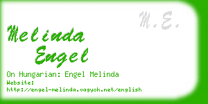 melinda engel business card